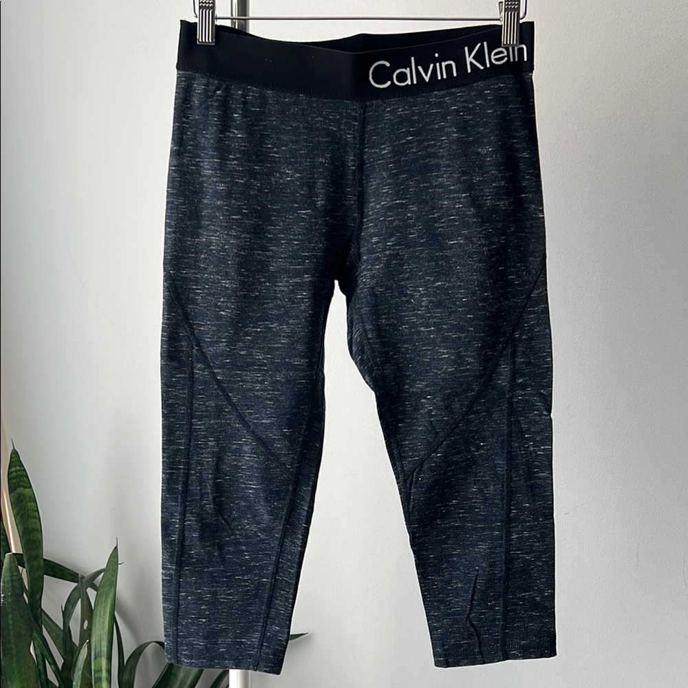 Calvin Klein performance stretch marbled Black cotton Leggings M